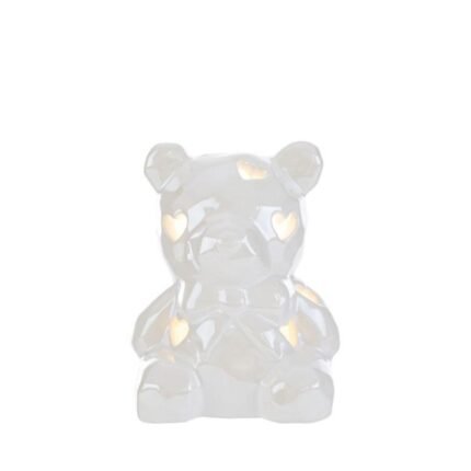 Orsetto in Porcellana Bianca a Led