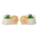 Vasetto Leone Piantina Artificiale 8cm