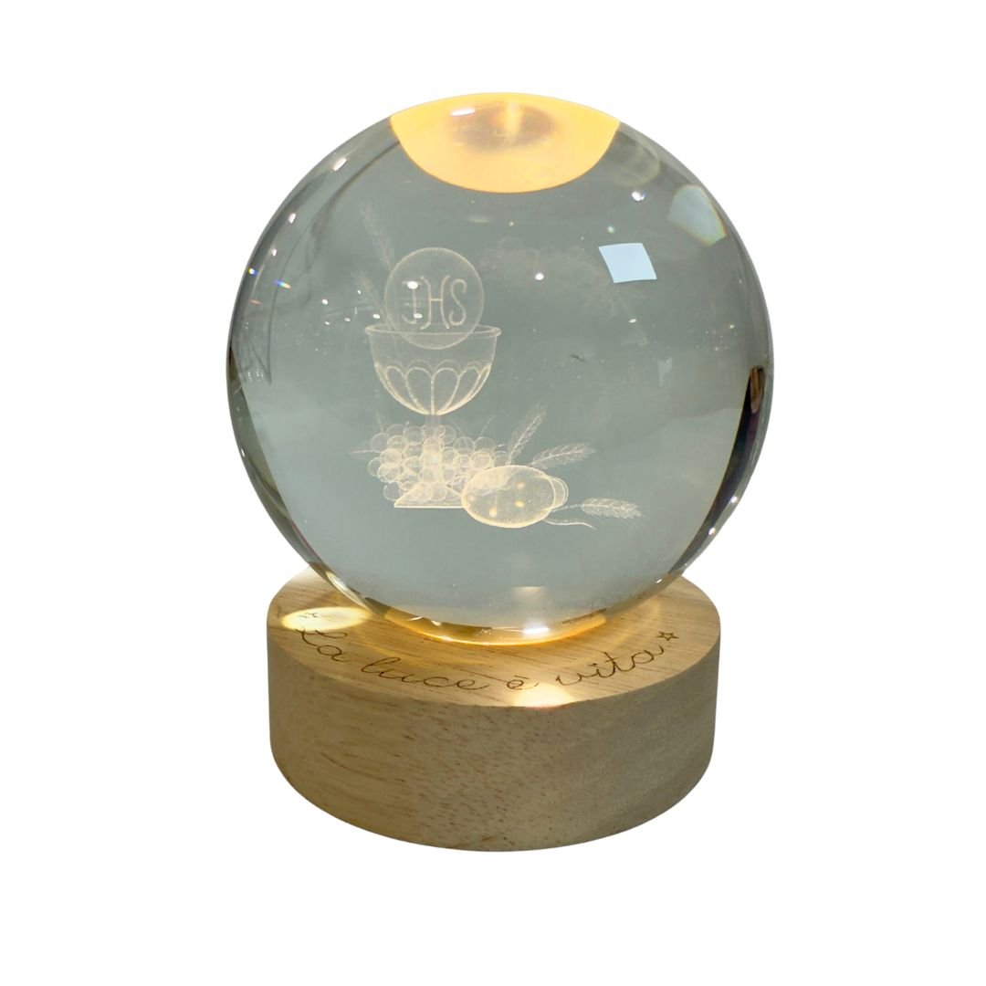 Lampada a Sfera Prima Comunione Grande di Melograno Bomboniere Lampada a Sfera Prima Comunione Grande