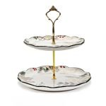 Alzatina a 2 Ripiani Natalizia Ghirlanda di Vestiamo Casa Gran Natale