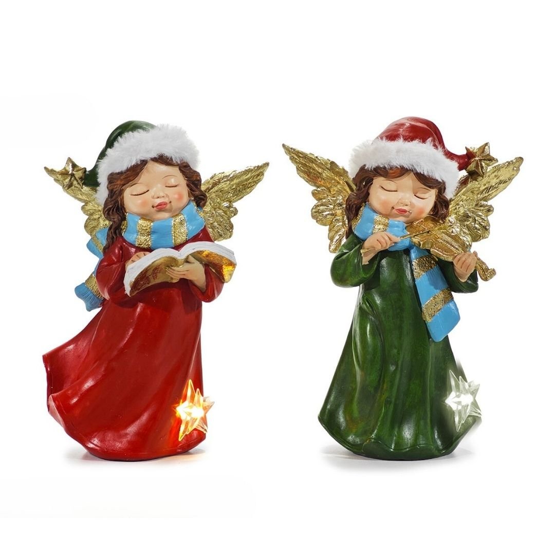 Angelo Natalizio a Led Rosso e Verde di Vestiamo Casa Gran Natale Angelo Natalizio a Led Rosso e Verde di Vestiamo Casa Gran Natale