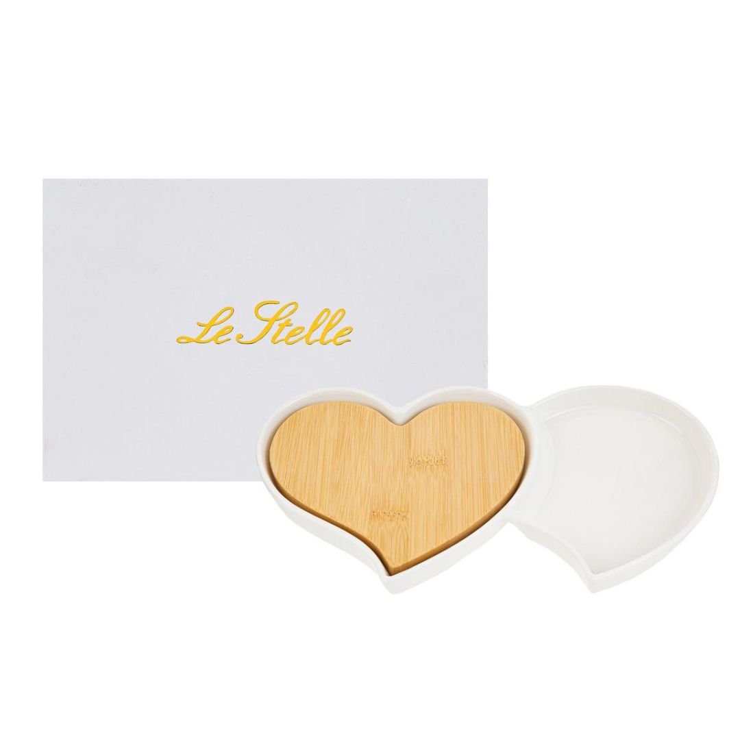 Antipastiera Doppio Cuore in Porcellana Le Stelle Bomboniere Antipastiera Doppio Cuore in Porcellana Le Stelle Bomboniere