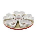 Antipastiera Natalizia Cuori con Bamboo Vestiamo Casa Gran Natale