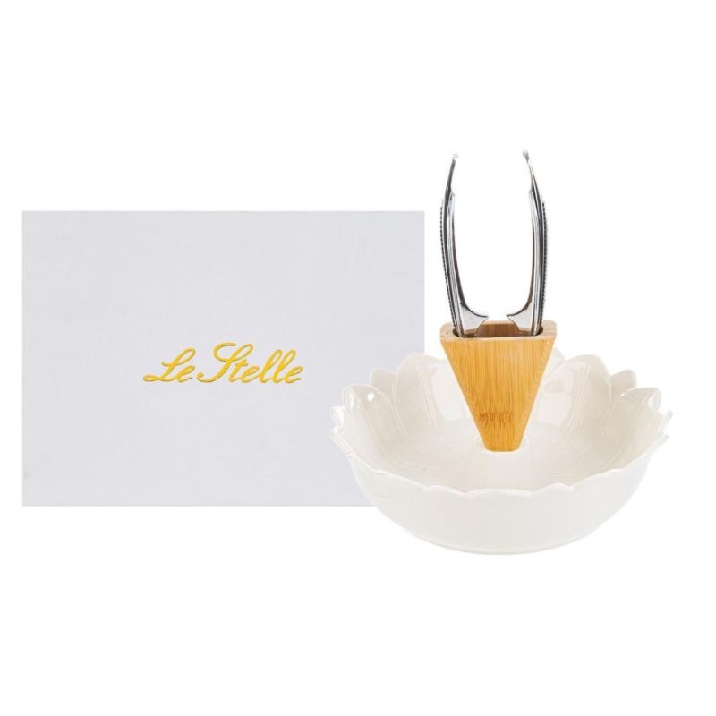 Antipastiera Schiaccianoci in Porcellana Bianca Le Stelle Bomboniere