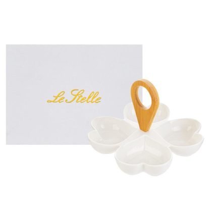 Antipastiera a Scomparti Cuori in Porcellana Le Stelle Bomboniere