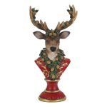 Busto Cervo Natalizio 33cm di Vestiamo Casa Gran Natale