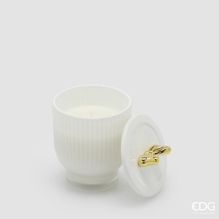 Candela Profumata Fiocco Bianca 13cm EDG Enzo De Gasperi