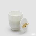 Candela Profumata Fiocco Bianca 15cm EDG Enzo De Gasperi