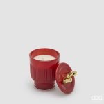 Candela Profumata Fiocco Rossa 11cm EDG Enzo De Gasperi