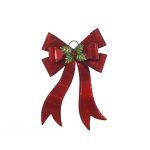 Fiocco Natalizio Rosso in Metallo Vestiamo Casa Gran Natale