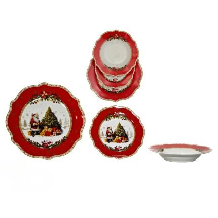 Piatti Natalizi Christmas Whisper in porcellana di vestiamo casa gran natale