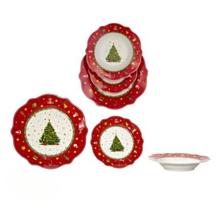 Piatti Natalizi Twinkle Noel in porcellana di Vestiamo Casa Gran Natale