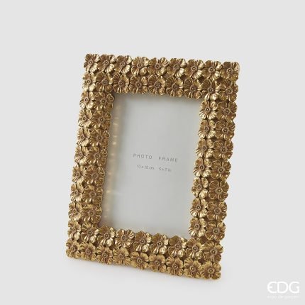 Portafoto Oro Elleboro 13x18cm EDG Enzo De Gasperi