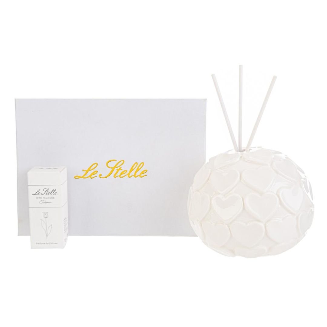 Profumatore in Porcellana Cuori 8cm Le Stelle Bomboniere Profumatore in Porcellana Cuori 8cm Le Stelle Bomboniere