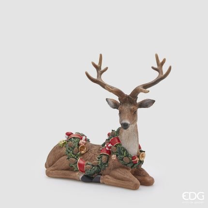 Renna Natalizia Seduta 27cm EDG Enzo De Gasperi