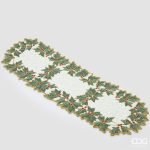 Runner Natalizio Agrifoglio 90x30cm EDG Enzo De Gasperi