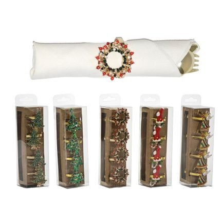 Set 4 Fermatovaglioli Natalizi Assortiti di Vestiamo Casa Gran Natale