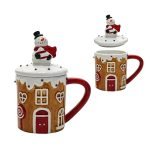 Tazza con Coperchio Pupazzo di Neve di Vestiamo Casa Gran Natale