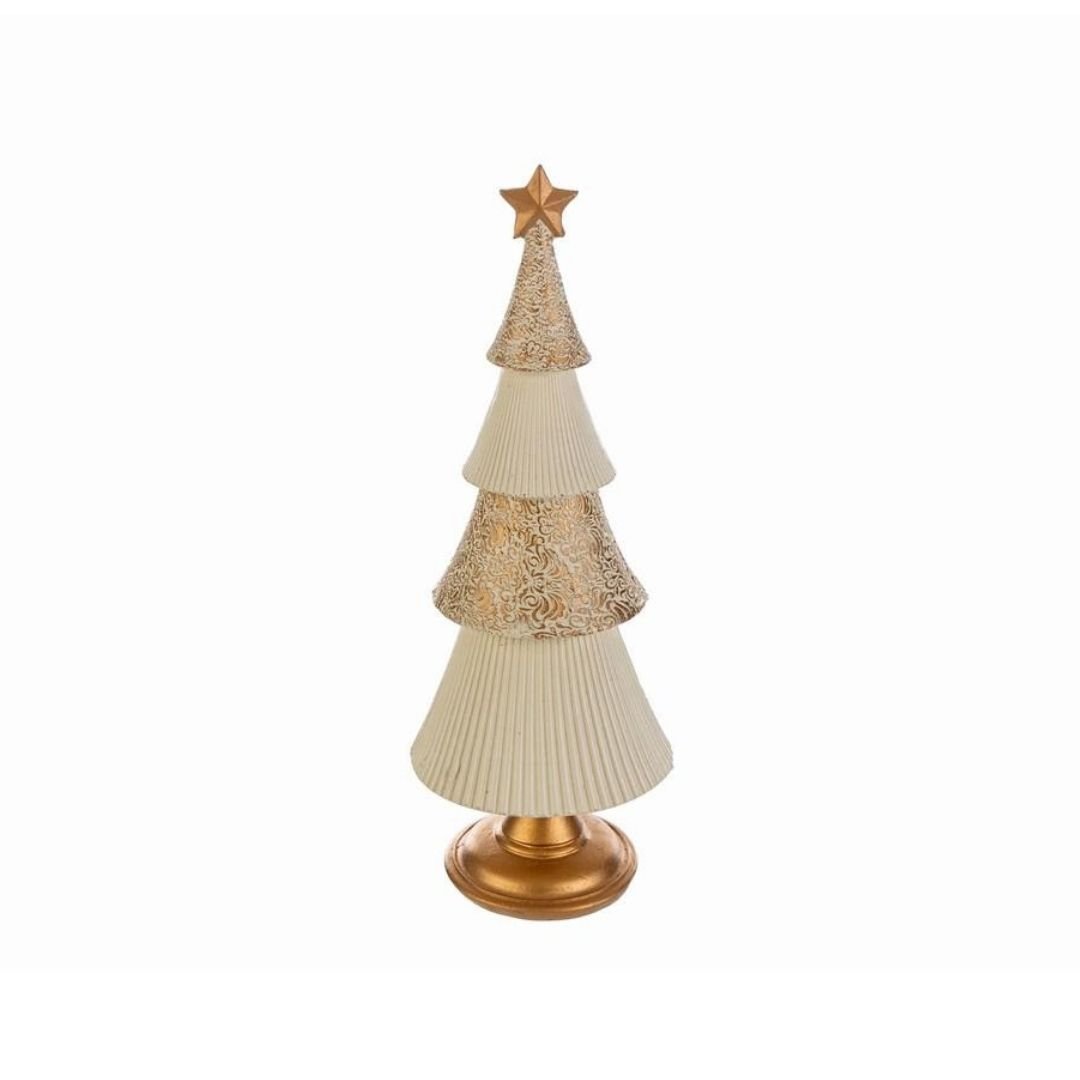 Albero Natalizio Panna e Oro 23cm di Le Stelle Albero Natalizio Panna e Oro 23cm di Le Stelle