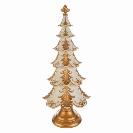 Albero Natalizio Panna e Oro 42cm di Le Stelle