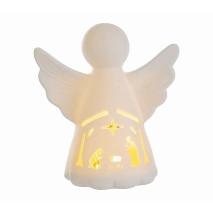 Angelo in Porcellana a Led 17cm di Le Stelle