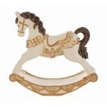 Cavalluccio Natalizio Resina Panna 21cm di Le Stelle