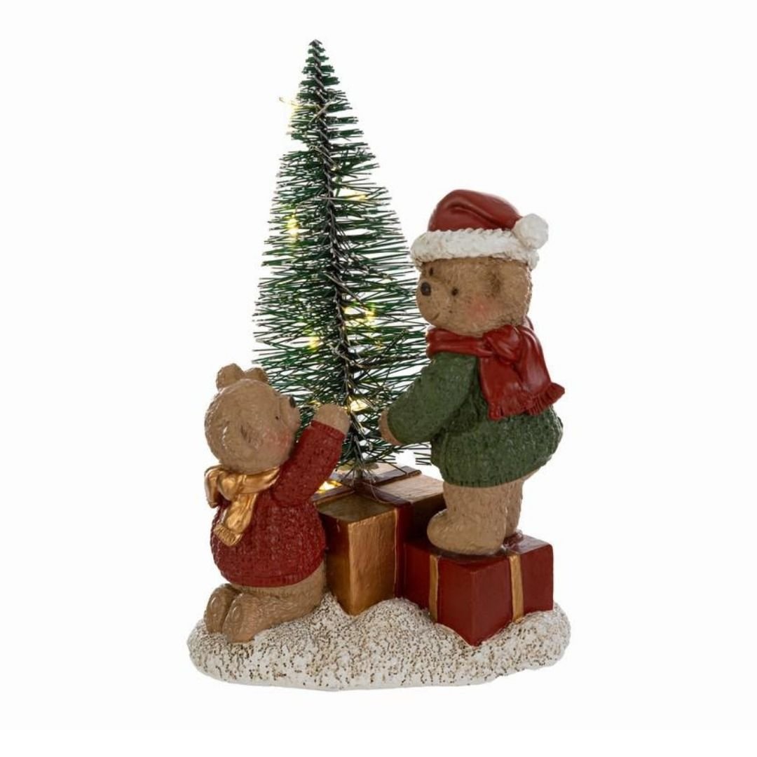 Orsetto Natalizio in Resina a Led 16cm di Le Stelle Orsetto Natalizio in Resina a Led 16cm di Le Stelle