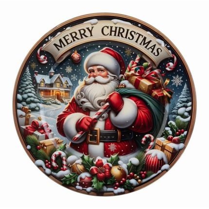 Piatto Natalizio Melamina Babbo Natale di Le Stelle