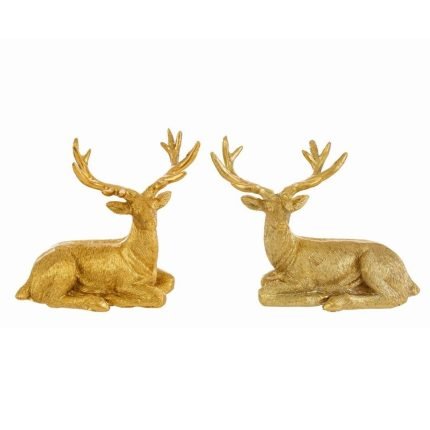 Renna Natalizia Dorata 15cm Assortite di Le Stelle