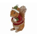 Scoiattolo Natalizio in Resina 19cm di Le Stelle