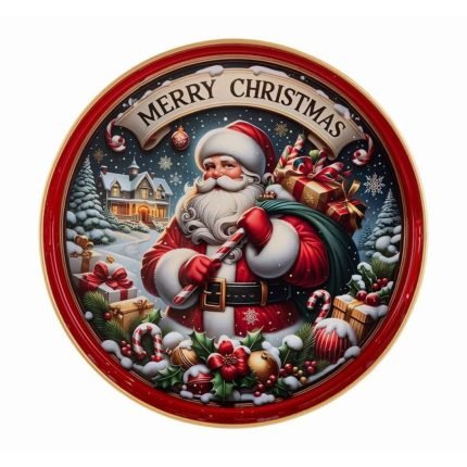 Vassoio Natalizio Melamina Babbo Natale di le Stelle