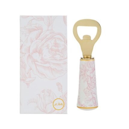 Apribottiglie in Ceramica Decoro Rosa