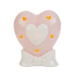 Cuore in Porcellana a Led Rosa