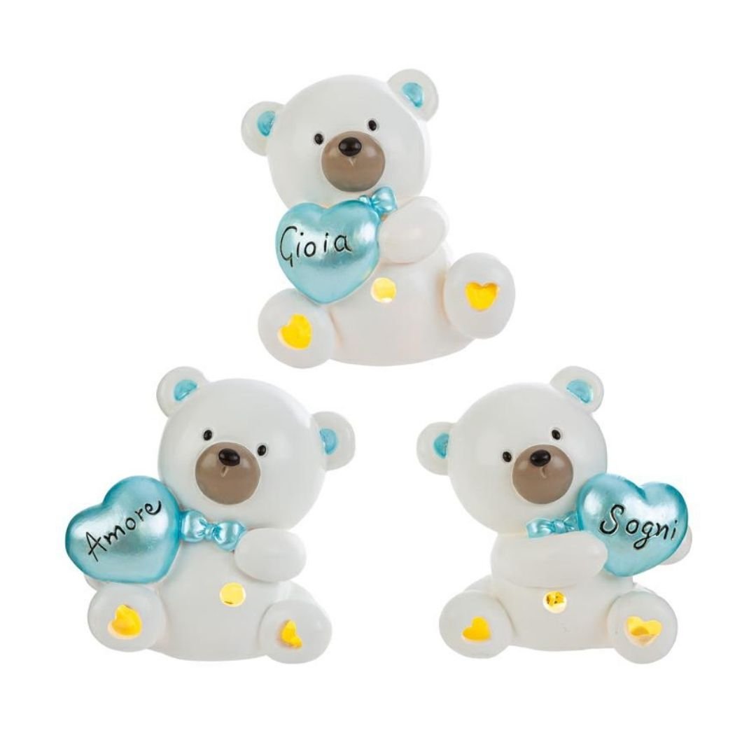 Orsetti a Led Celesti Assortiti di Le Stelle Bomboniere Orsetti a Led Celesti Assortiti
