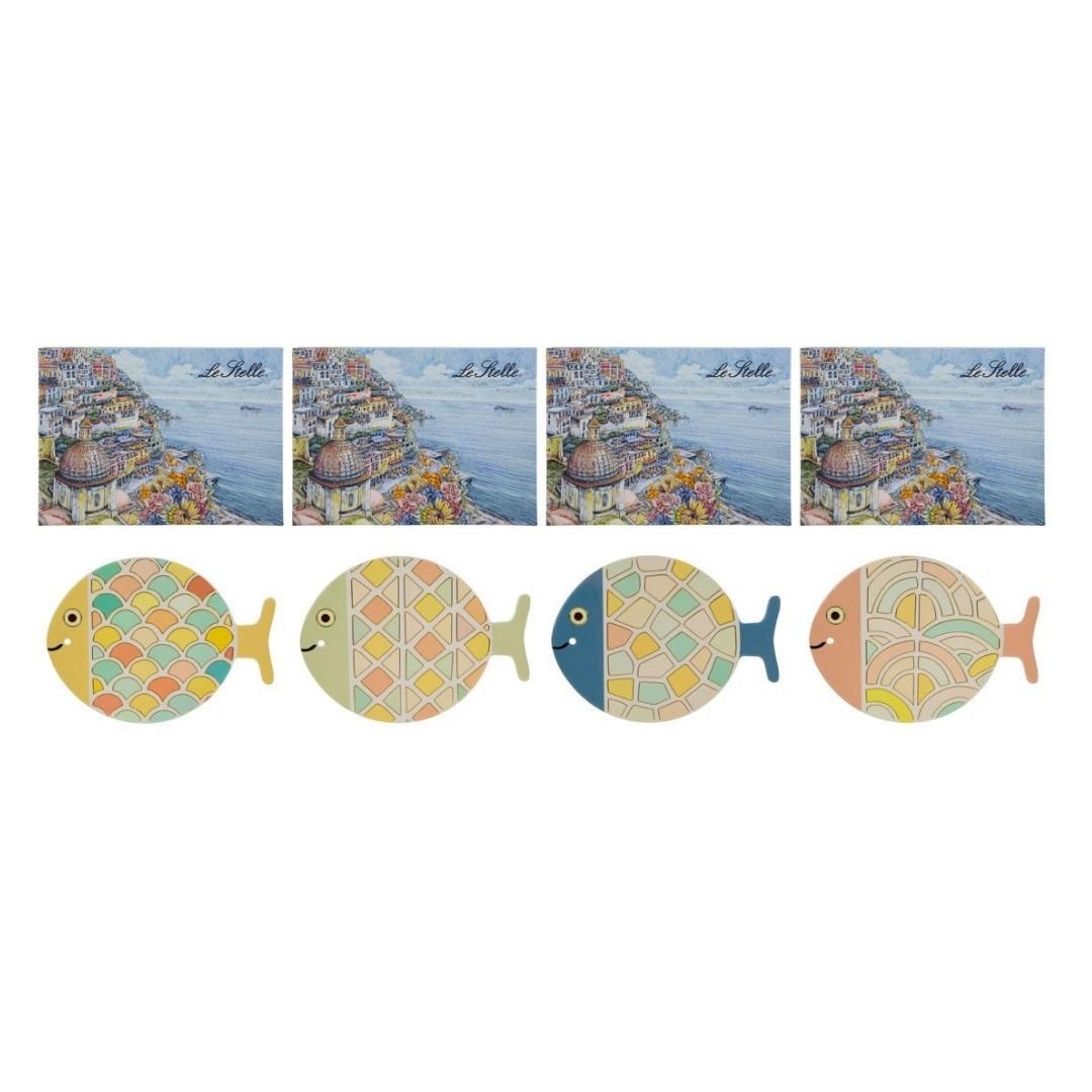 Poggiapentola Pesci Assortiti 28cm di Le Stelle Bomboniere Poggiapentola Pesci Assortiti 28cm