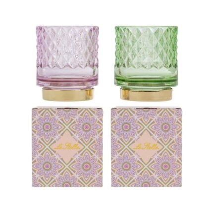 Portacandela in Vetro Colorato 8cm