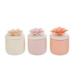 Scatola Fiore con Candela 8cm