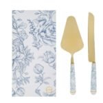 Set Paletta e Coltello Decoro Celeste