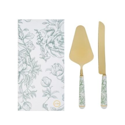 Set Paletta e Coltello Decoro Verde