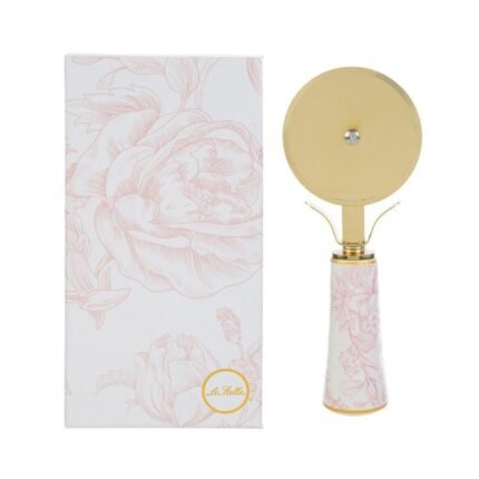 Tagliapizza Bomboniera Decoro Rosa