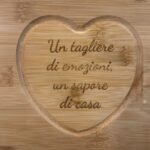 Tagliere in legno personalizzato con incisione laser