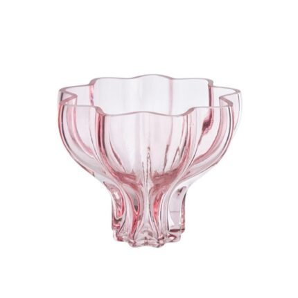 Vaso in Vetro Rosa 13cm