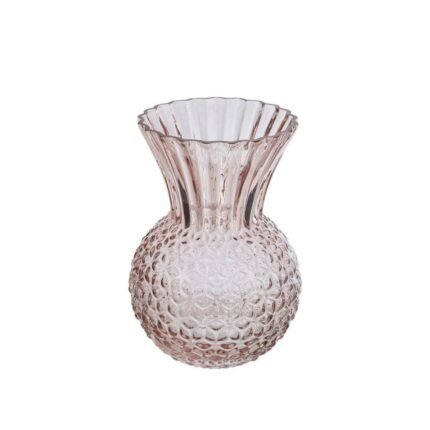 Vaso in Vetro Rosa Cipria 17cm