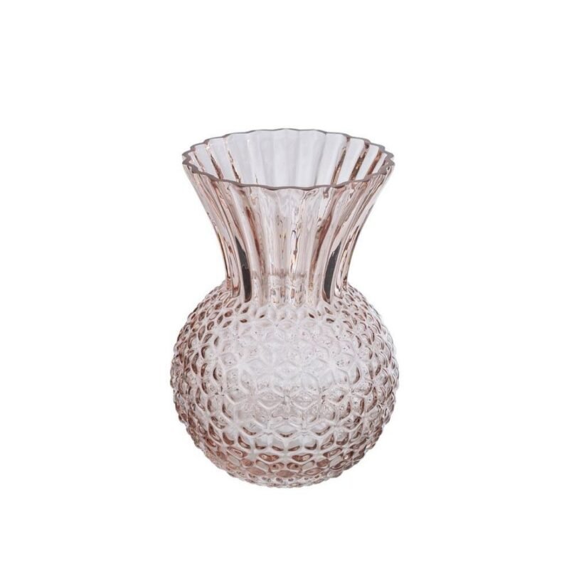 Bomboniere Comunione Originali Femmina: Idee Eleganti per il 2026 6 Vaso in Vetro Rosa Cipria 17cm