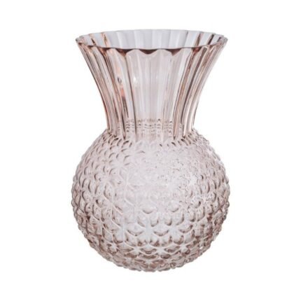 Vaso in Vetro Rosa Cipria 27cm
