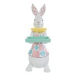 Coniglio di Pasqua con vassoio 61cm