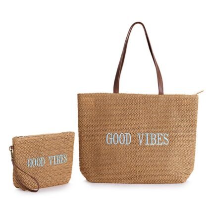 Borsa Mare con Pochette Good Vibes