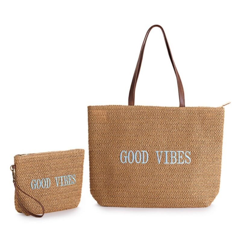 Borsa Mare con Pochette Good Vibes