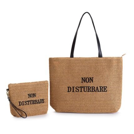 Borsa Mare con Pochette Non Disturbare