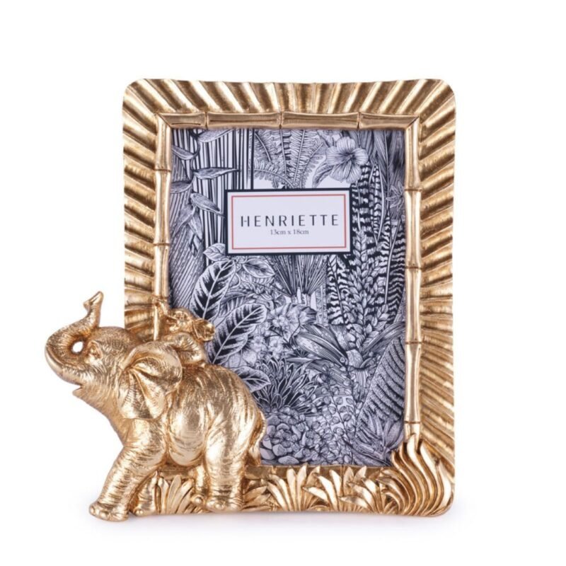 Cornice Elefanti Oro 13x18cm Jungle